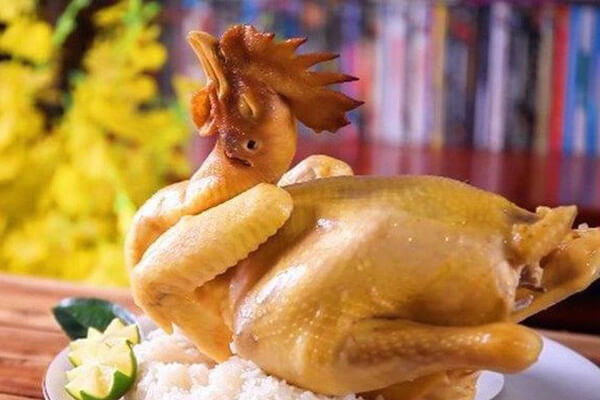 Gà Trống cúng giỗ (size lớn 1,5kg + Gỏi + Cháo)