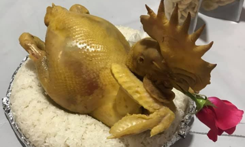 Gà trống cúng tân gia (size 1,5kg + Gỏi + Cháo)